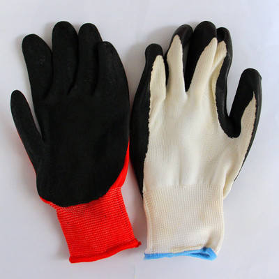 防護(hù)優(yōu)選 華宏勞保供應(yīng)13針滌綸紅紗尼龍乳膠皺紋手套解析